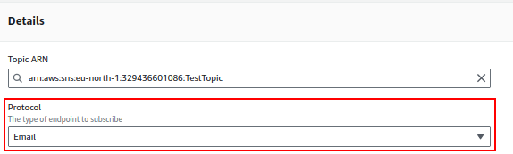 Selecting the arn
