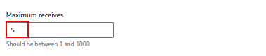 Specifying maximum receive 