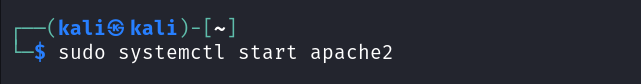Starting apache2 service