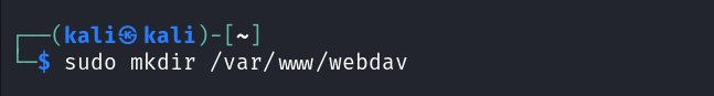 Creating webdir