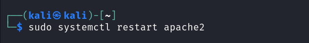 Restarting apache2
