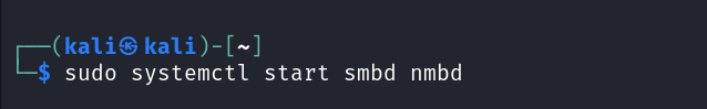 Enabling samba service