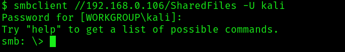 Accessing the SMB Server from linux 2