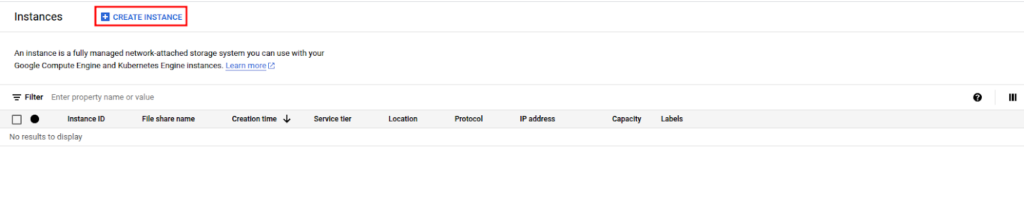 Click on Create Instances 