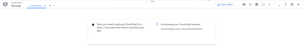 Starting Google Cloud Shell