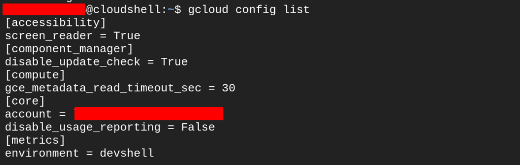 configuring gcloud cli