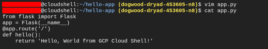 Hellow world flask app