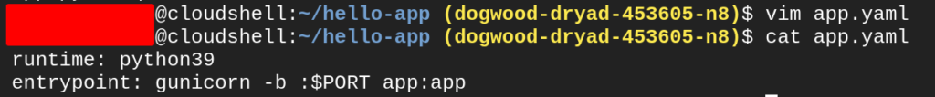 Saving app engine config