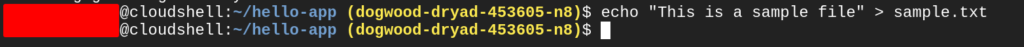Creating a simple text file