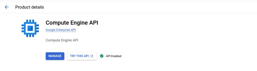 Enable Compute Engine API