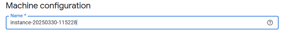 Select machine name