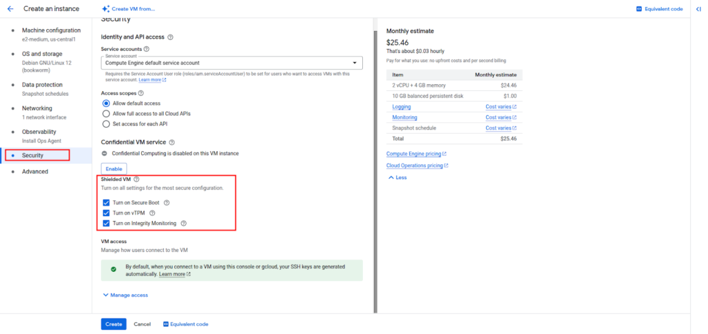 Enabling GCP Shielded VMs