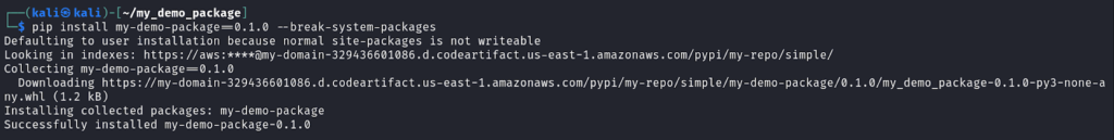 AWS CodeArtifact_ Managing Dependencies Securely Elite Cloud_013 | Elite Cloud Installing package
