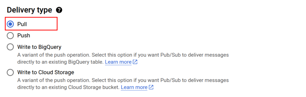 Google Cloud Pub_Sub_ Scalable Messaging for Event-Driven Systems Elite Cloud_006 | Elite Cloud Choose pull as delivery type