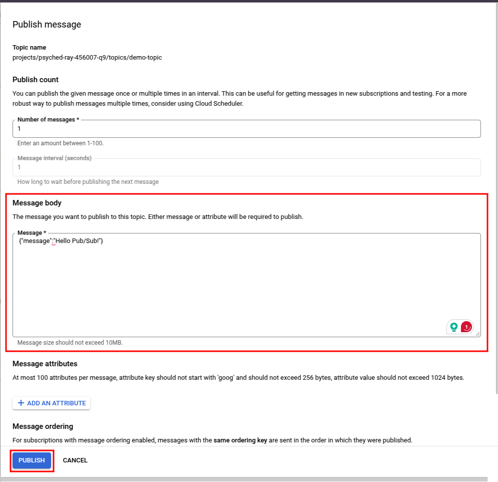 Google Cloud Pub_Sub_ Scalable Messaging for Event-Driven Systems Elite Cloud_008 | Elite Cloud Entering the message info