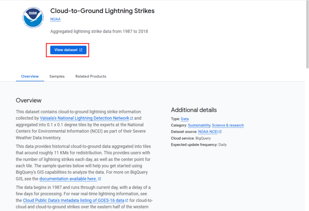 Understanding Google BigQuery_ Serverless Data Analytics at Scale Elite Cloud_004 | Elite Cloud Viewing the cloud-to-ground lightning strikes dataset